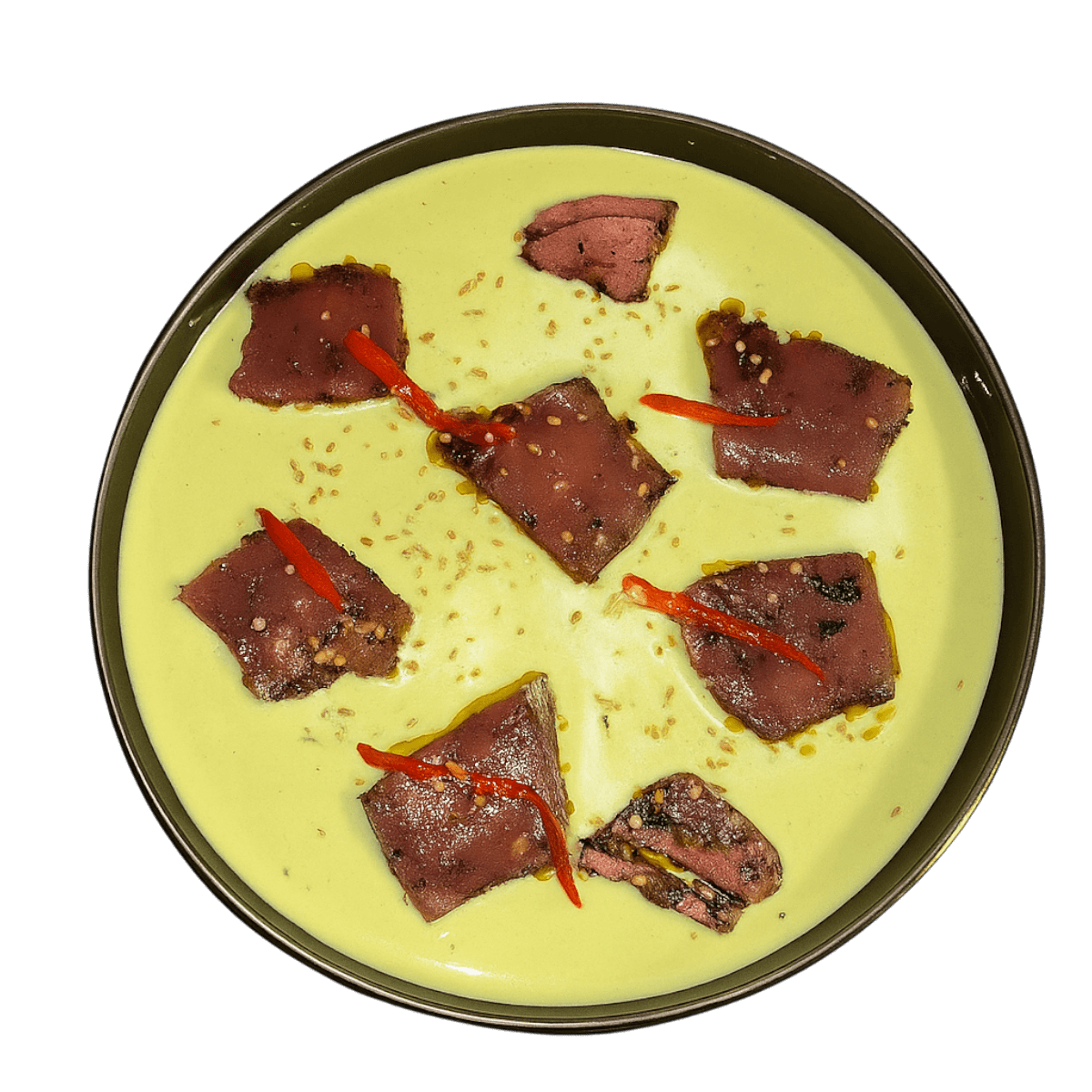 Fried tuna in creamy sauce