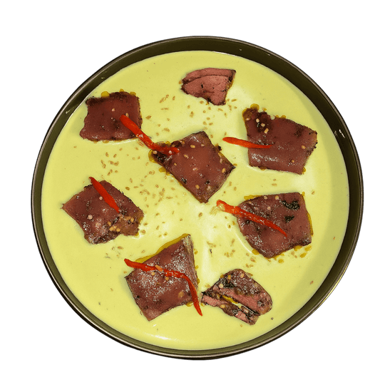 Fried tuna in creamy sauce