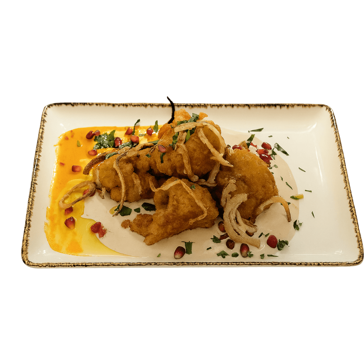 Broccoli with tahini in breadcrumbs