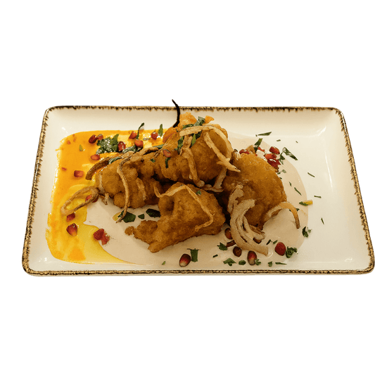 Broccoli with tahini in breadcrumbs