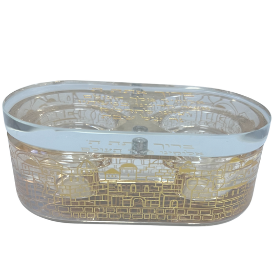 "Gold Glass" Travel Candlesticks