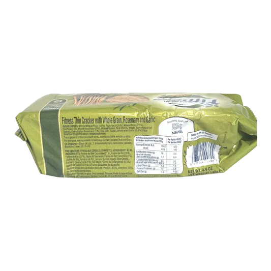 Fitness Thin Whole Grain Crackers – Rosemary & Garlic