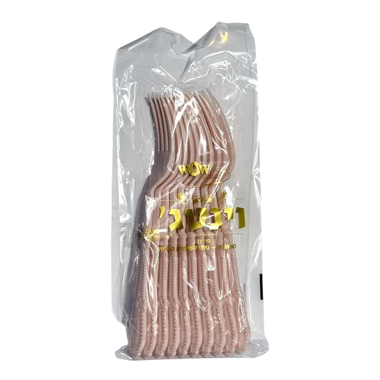 Wow! Disposable Plastic Forks Rose Gold 10 pcs