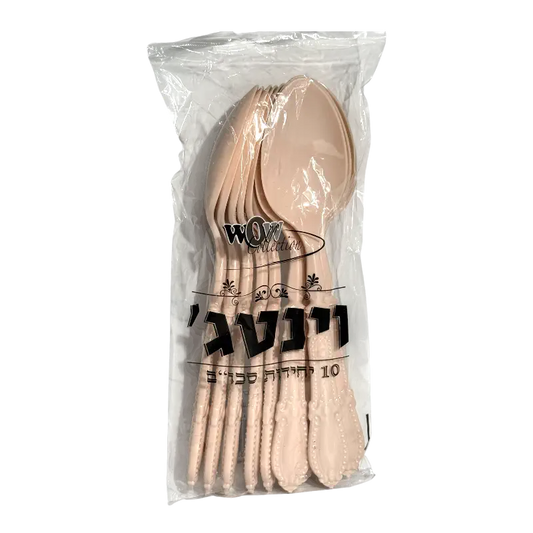 Wow! Disposable Plastic Spoons Rose Gold 10 pcs