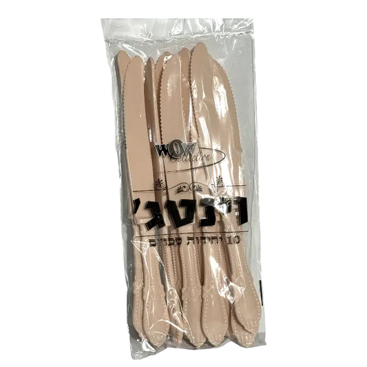 Wow! Disposable Plastic Knives Rose Gold 10 pcs